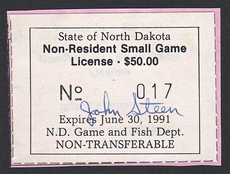 north dakota small game license.
